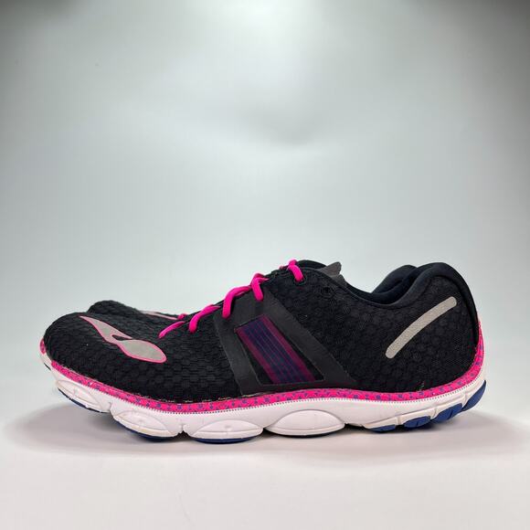 Brooks Pure Connect 4 Black Pink Running Shoes 1201761B051 Women's Size 11 - Picture 2 of 10
